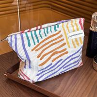 Bolso De Maquillaje Para Mujer Gran Capacidad Organizador Portátil De Viaje Bolsa De Lavado Con Cierre De Cremallera Material De Terciopelo - details 0