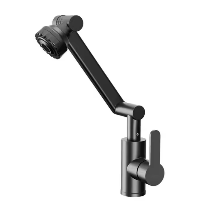 1080 °   Grifo giratorio para lavabo de cocina y baño, grifo multifunción para agua fría y caliente - 1
