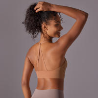 Hamidou Top deportivo para mujer, chaleco Yuga colgante con cuello, decoración triangular, Top deportivo con espalda bonita, Top corto a prueba de golpes para reunión - details 43
