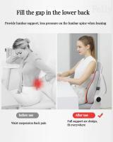 Cojín de Silla de Oficina de Espuma de Memoria Soporte de Cintura para Asiento de Coche Cojín de Masaje Lumbar Orthopedic para Respaldo y Glúteos - details 1