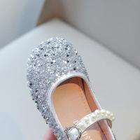 Zapatos de cuero con diamantes de imitación brillantes para niñas, zapatos de cristal para niñas, zapatos planos de vestir para niñas, fiesta de boda, perlas, abalorios ostentosos - details 15