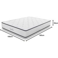 Colchón Viscoelástico 135x190 cm - Altura 30 cm - Upsilon - Espuma HR y Blue Latex - Firme, Transpirable, Hipoalergénico, Ergonómico - Cara Invierno Verano, 7 Zonas Confort - details 48