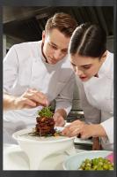 Uniformes de Chef profesional, chaqueta de cocina de manga larga personalizada, abrigo de cocinero para hombres y mujeres, logotipo impreso gratis, disfraces de Patissier, Tops - details 15