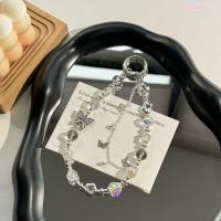 Cadena de teléfono de mariposa acrílica, corazón de amor de mariposa Y2K, correa de abalorios para teléfono, cadena de cuentas con forma de corazón de amor, cadena con cuentas para niñas - details 15