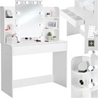 tocador de Maquillaje, Estilo Vintage, Espejo Giratorio, Taburete Acolchado, 4 cajones, Elegante, Muebles Dormitorio, tocador con Espejo, Espejo Maquillaje, tocadores de Maquillaje - details 49