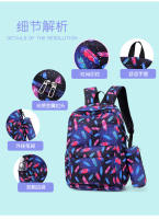 OKKID Set de Mochila Escolar para Niñas 3pcs Bolsa de Animal de Gato Adecuado para Edades 7-12 - details 1