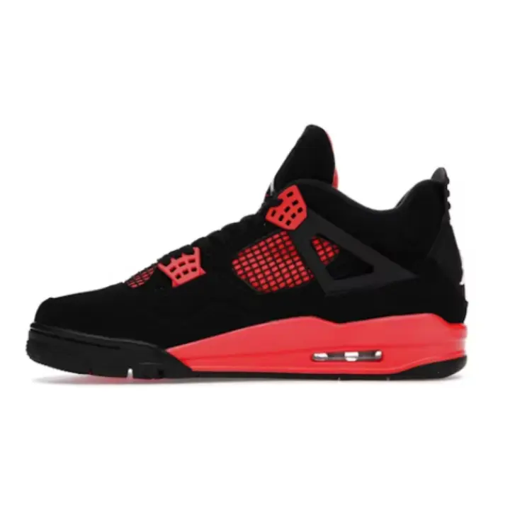 Zapatos de baloncesto 4 4S Retro Red Thunder para hombre, zapatillas de deporte para exteriores, zapatos con amortiguación de aire resistentes, zapatos deportivos transpirables, zapatos para correr de moda - 1