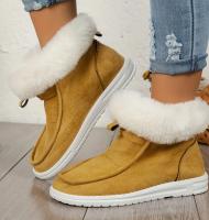 Simple Solid Color Thickened Medium Tube Warm Snow Boots Fashion Comfortable Thick Bottom Snow Boots Women Footwear - details 7