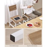 Sillas de Comedor, Juego de 4, Marco de Acero, Estilo Industrial, para Comedor, Salón, Cocina, Marrón Rústico y Negro - details 12