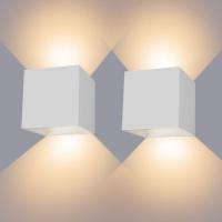 4 Piezas Aplique de Pared Interior/Exterior 12W Aplique Exterior Pared 3000K Blanco cálido Ángulo de haz Ajustable Negro Apliques Pared Led Impermeable - details 23