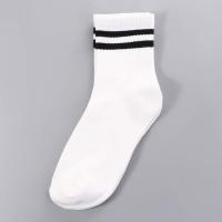 Invierno Harajuku moda deportes Unisex dos barras calcetines femeninos estilo coreano medias de tubo medio medias casuales - details 11