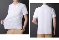 Tiktok POLO camisa de los hombres 2025 novedad de verano cuello sólido Casual algodón transpirable negocios camiseta de manga corta - details 20