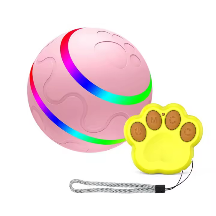 Juguetes interactivos para perros y gatos, bola rodante automática para mascotas Eléctricas Inteligentes, juguetes para cachorros/perros pequeños a medianos con remote-b - 1