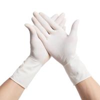 Guantes de nitrilo blancos - sin polvo - desmontables - aptos para ambas manos - no estériles - suela de goma - aptos para entornos médicos y procesamiento de alimentos (100 piezas, talla grande) - details 3