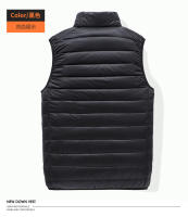 Chaqueta de plumón de un solo hombro para hombre hecha de algodón fino, cuello alto, ligera, lujosa, - details 12