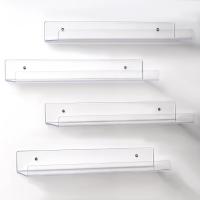 Pack de 4 Estantes Flotantes Acrílicos Transparentes Decorativas de Pared 38cm - details 0