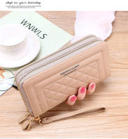 Carteras de Cuero PU para mujer, monedero largo con doble cremallera, bolso de mano de diseñador de lujo para teléfono - details 7