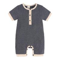 Pelele de moda para bebé, ropa de algodón y lino de manga corta, Color sólido, para recién nacido, 3-18 meses - details 1