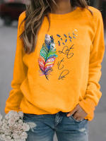 Printed Hoodies Women Fleece Long Sleeve O Neck Loose Sweatshirt Girls Women Hoodie Pullovers - details 7