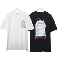 Camiseta Deportiva de Algodón Puro para Hombres Cuello Redondo, Estampado de Logotipo Delantero, Estilo Casual para el Verano - details 16