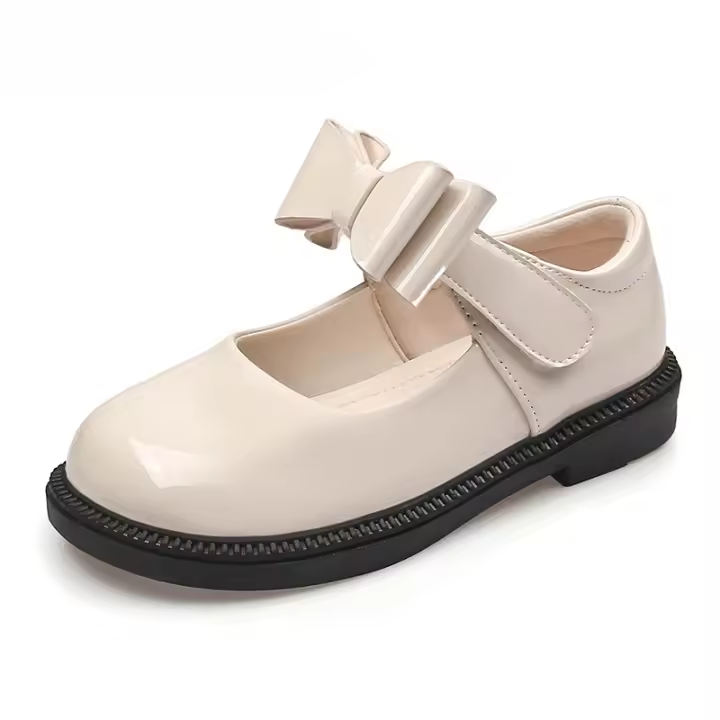 Nueva versión de zapatos de princesa negros de cuero de dos capas, zapatos de rendimiento - 1