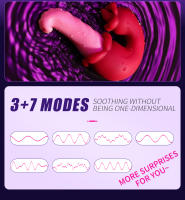 Vibradores de empuje de lengua 4 en 1 Consolador Rose Sex Toys con 10 lamiendo el clítoris y 10 modos de vibración, estimulador de clítoris del punto G, herramientas de placer para juegos de parejas femeninas - details 15