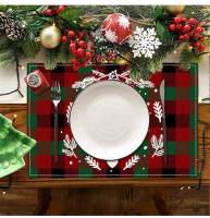 Mantel Maxi de Elk con Motivo de Navidad Alfombra de Mesa Araya con Rayas Blancas para Comedor de Sala de Estar - details 5