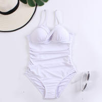 Traje de Baño de Una Pieza Sexy sin Espalda con Volantes Material de Poliéster - details 5