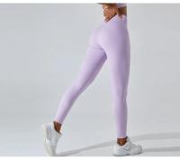 Pantalones deportivos de yoga para mujeres Cintura alta Entrenamiento rápido Control de barriga Elevación de glúteos Material de nylon Temporada primavera/verano - details 7
