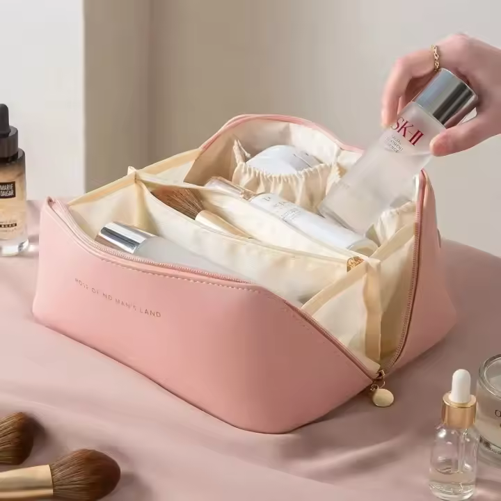Bolsa organizadora de maquillaje para mujer, estuche de almacenamiento de lujo, caja de cosméticos, bolsa organizadora de viaje con cremallera - 1