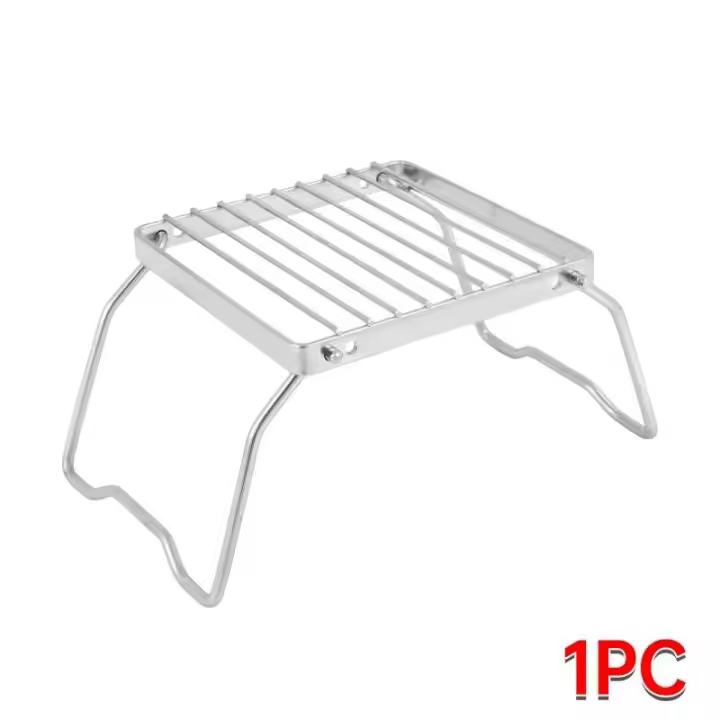 Parrilla de acero inoxidable para centro comercial al aire libre, soporte de mesa meh, mini bandeja para hornear portátil, cocina para picnic y camping - 1