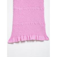 BUNO-vestido decorativo con cordones y cuello Halter de punto rosa de verano para mujer, minivestido sin mangas ajustado elástico elegante para mujer - details 8