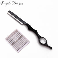 Navaja de Afeitar Profesional para Barbero Dragon Rojo Herramientas de Salón para Adelgazar Cabello con 10 Cuchillas Afiladas Z6100 - details 8