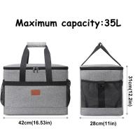 Bolsa térmica plegable de gran capacidad de 35L, bolsa de almuerzo para Picnic aislada, bolsa de refrigeración para viajes al aire libre, Camping, barbacoa, fiesta familiar - details 3