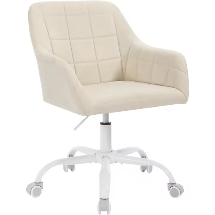 Ruedas, Silla Ergonómica de Estudio, Altura Ajustable, Silla Escritorio para Oficina y Dormitorio, Terciopelo, - 1