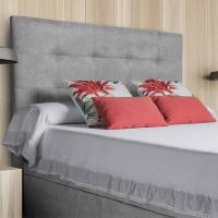 Cabecero tapizado acolchado para dormitorio, modelo Tablet largo en tela antimanchas gris antracita y medidas 151 x 125 cm para camas de 135 o 150 cm. - details 16