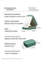 Bolsa de Almacenamiento para Cosméticos con Espejo LED de un Lado, Recipiente de Almacenamiento con Espejo Iluminable de Alta Elegancia y Ecológica, con Divisores y Diferentes Tonos de Luz - details 13