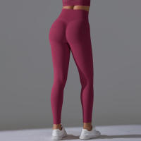 Hamidou-Pantalones deportivos de Yoga para mujer, mallas de cintura alta y caderas ajustadas, glúteos de melocotón, pantalones de Yoga desnudos de cintura alta - details 21