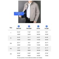 Chaqueta Ligera de Primavera para Hombres Ajuste Delgado, Corte Casual, Material de Poliéster, Cierre de Cremallera, Ideal para Trabajo y Uso al Aire Libre - details 1