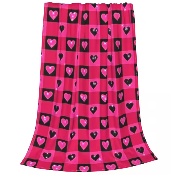 Mantas góticas de felpa de lana de Coral rosa, mantas para ropa de cama, colcha ligera para exteriores - 1