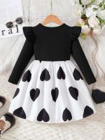 Vestido Dre para Niña de 1 a 6 Años Diseño de Corazón Lindo Ropa de Primavera y Otoño para Niños - details 1