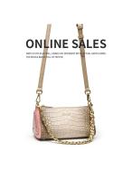 Bolso de mujer de moda Bolso de hombro con patrón de cocodrilo Bolso cruzado de gran capacidad con correa de cadena para damas Mochila de lujo de alta gama - details 6