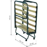 Cama plegable con almohada incluida + almohada gratuita, estructura resistente y 4 ruedas - details 15