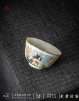 La apertura exclusiva de Ru Kiln Master Personal puede aumentar el regalo de una sola taza de té Kung Fu China-Chic de alta gama - details 10