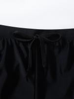 Conjunto de bañador de 3 piezas para hombre, top de protección solar de manga larga con cremallera y contrastes de colores - details 4