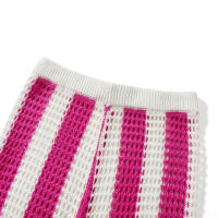 Conjunto de verano para mujer, camisa a rayas con cuello en V y pantalones anchos de punto holgado - details 21