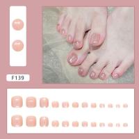 24pcs Uñas Postizas Cortas Cuadradas Con Diseño De Mariposa Y Ojo De Gato Para Mujeres Y Niñas Cubierta Total Francesa - details 2
