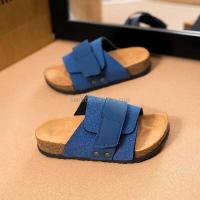 Nueva llegada, sandalias de corcho de Color a la moda para niños 28-35, precio bajo, zapatillas deslizantes de diseño de cuero para niñas de alta calidad - details 0