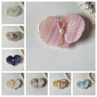 Horquilla de ácido acético con Clip lateral, Clip de pico de pato con flor de estilo coreano, Clip trasero de orquídea y mariposa, pasadores frescos para boda - details 0