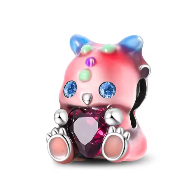 Colgante de Pulsera de Plata Esterlina 925 Diseño de Amor Munchkin Nuevo Regalo para Mujeres 2024 - 1